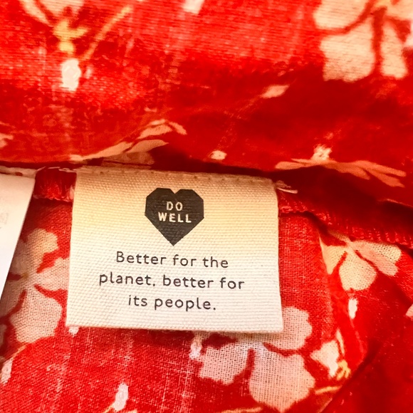 Madewell Puff-Sleeve Button-Front Top in Swiss Dot Happy Hibiscus Size Medium - Picture 7 of 8